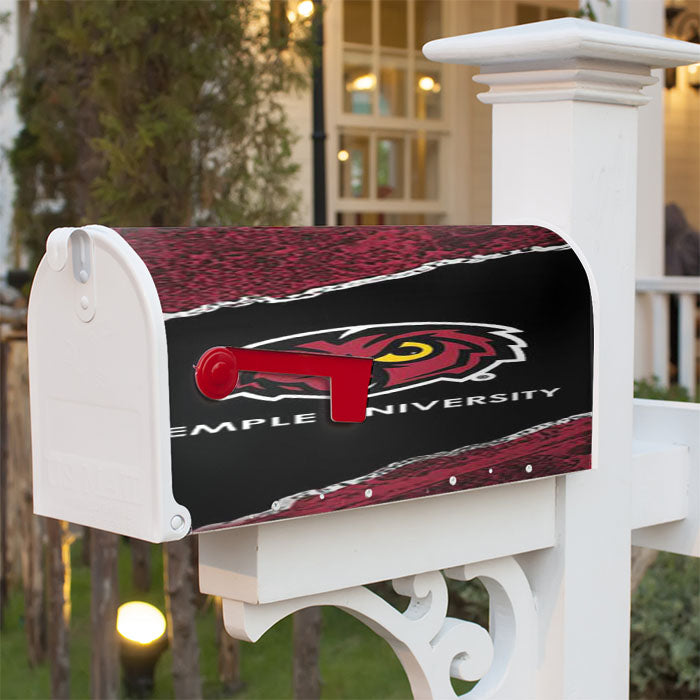 Temple University Strip Magnetic Mailbox Cover 18" X 21" Outdoor Decor