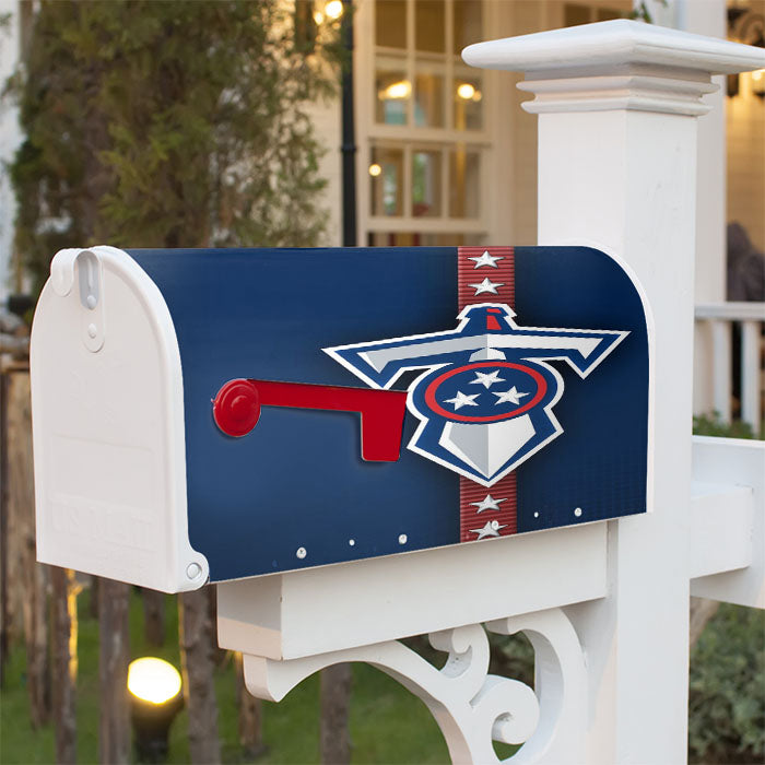 Tennessee Titans Nfl Sword Logo Magnetic Mailbox Cover 18" X 21" Outdoor Decor