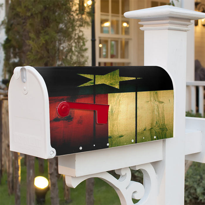 Texas Flag Wood Magnetic Mailbox Cover 18" X 21" Outdoor Decor