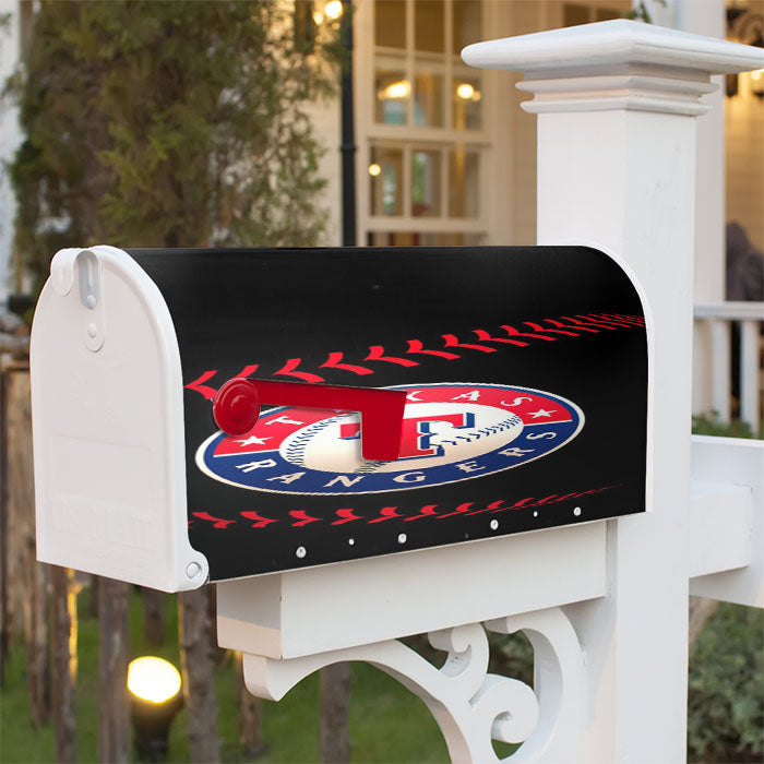 Texas Rangers Mlb 3 Magnetic Mailbox Cover 18" X 21" Outdoor Decor