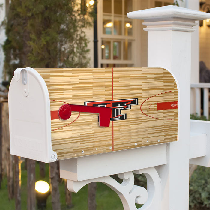 Texas Tech Red Raiders Basketball Team Court Magnetic Mailbox Cover 18" X 21" Outdoor Decor