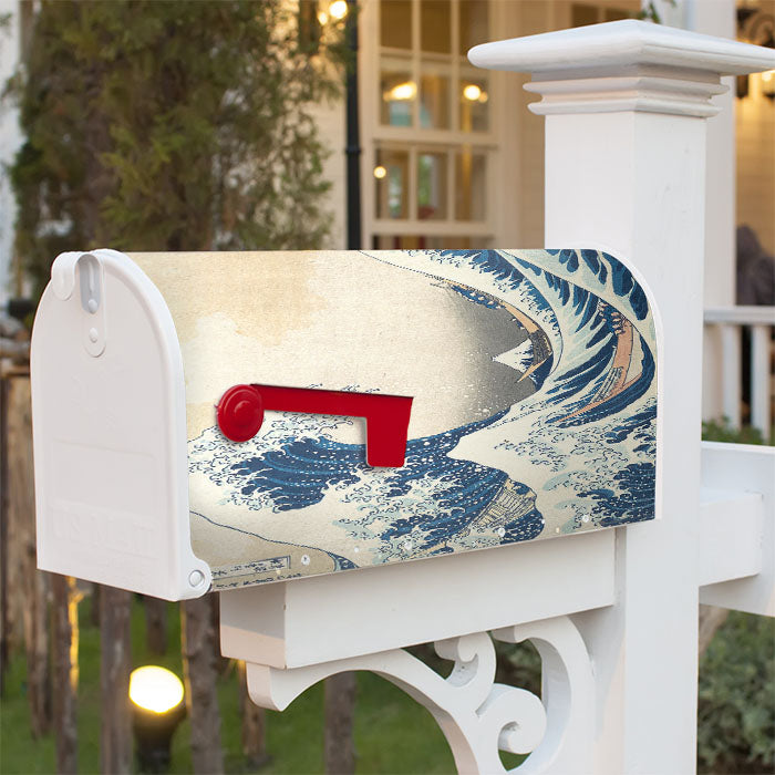 The Great Wave Off Kanagawa Magnetic Mailbox Cover 18" X 21" Outdoor Decor