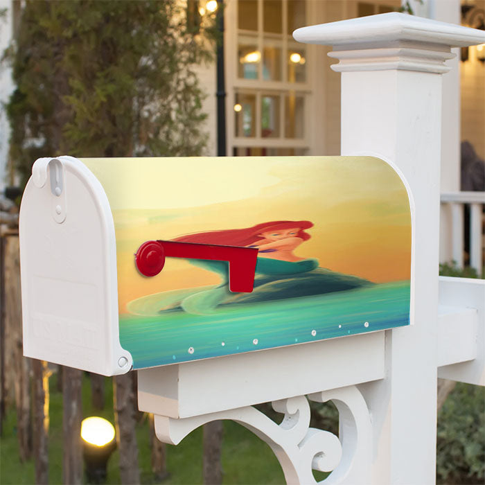 The Little Mermaid Magnetic Mailbox Cover 18" X 21" Outdoor Decor