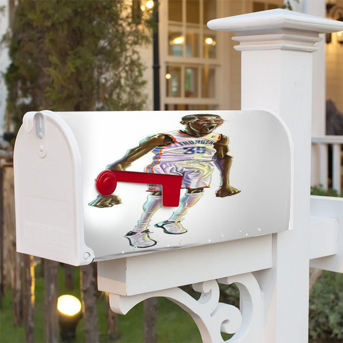 Thunder 35 Basket Ball Magnetic Mailbox Cover 18" X 21" Outdoor Decor