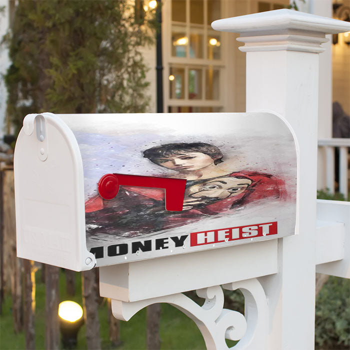 Tokyo Art Money Heist Magnetic Mailbox Cover 18" X 21" Outdoor Decor