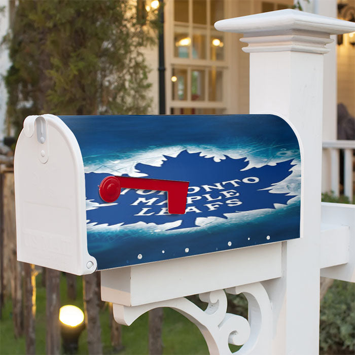 Toronto Maple Leafs Stripes Magnetic Mailbox Cover 18" X 21" Outdoor Decor