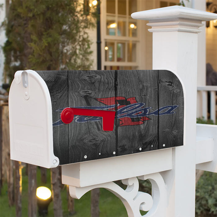 Tulsa Golden Hurricane Nfl Logo Dark Wood Wallpaper Magnetic Mailbox Cover 18" X 21" Outdoor Decor