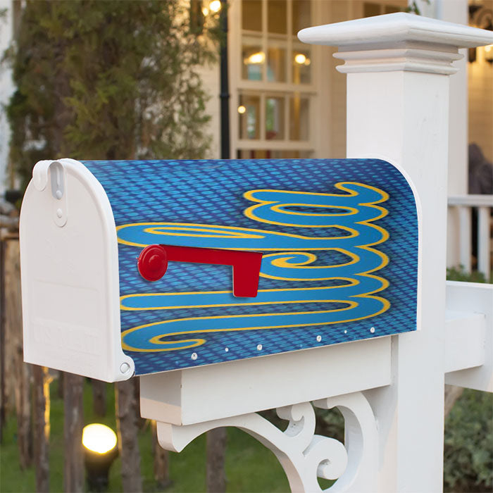 Ucla Bruins Halftone Blue Magnetic Mailbox Cover 18" X 21" Outdoor Decor