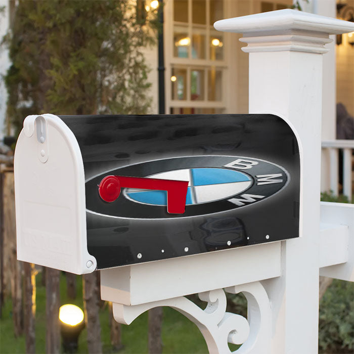 Unique Design Bmw Emblem Pattern Magnetic Mailbox Cover 18" X 21" Outdoor Decor