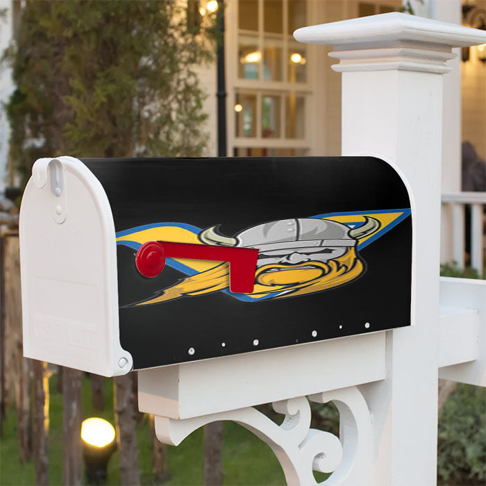 Vikings Logo Black Magnetic Mailbox Cover 18" X 21" Outdoor Decor
