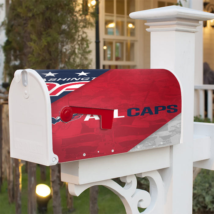 Washington Capitals All Caps Magnetic Mailbox Cover 18" X 21" Outdoor Decor