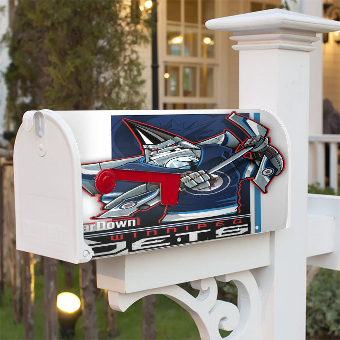 Winipeg Jets Hockey Magnetic Mailbox Cover 18" X 21" Outdoor Decor