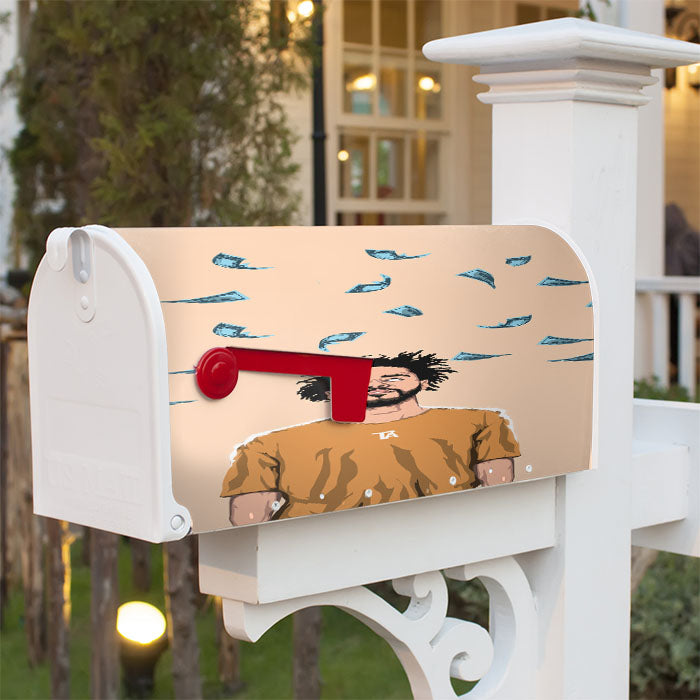 Yeezy Dollar Magnetic Mailbox Cover 18" X 21" Outdoor Decor