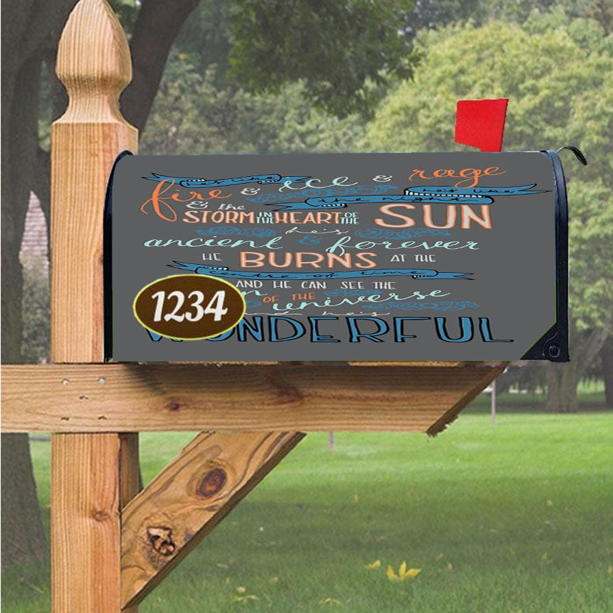 Wonder Woman Gold Logo Magnetic Mailbox Cover 18" x 21" Outdoor Decor