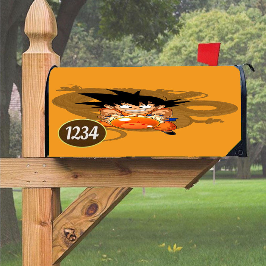 Kid Son Goku Magnetic Mailbox Cover 18" X 21" Outdoor Decor