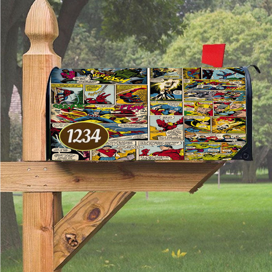 Wonder Woman Gold Logo Magnetic Mailbox Cover 18" x 21" Outdoor Decor