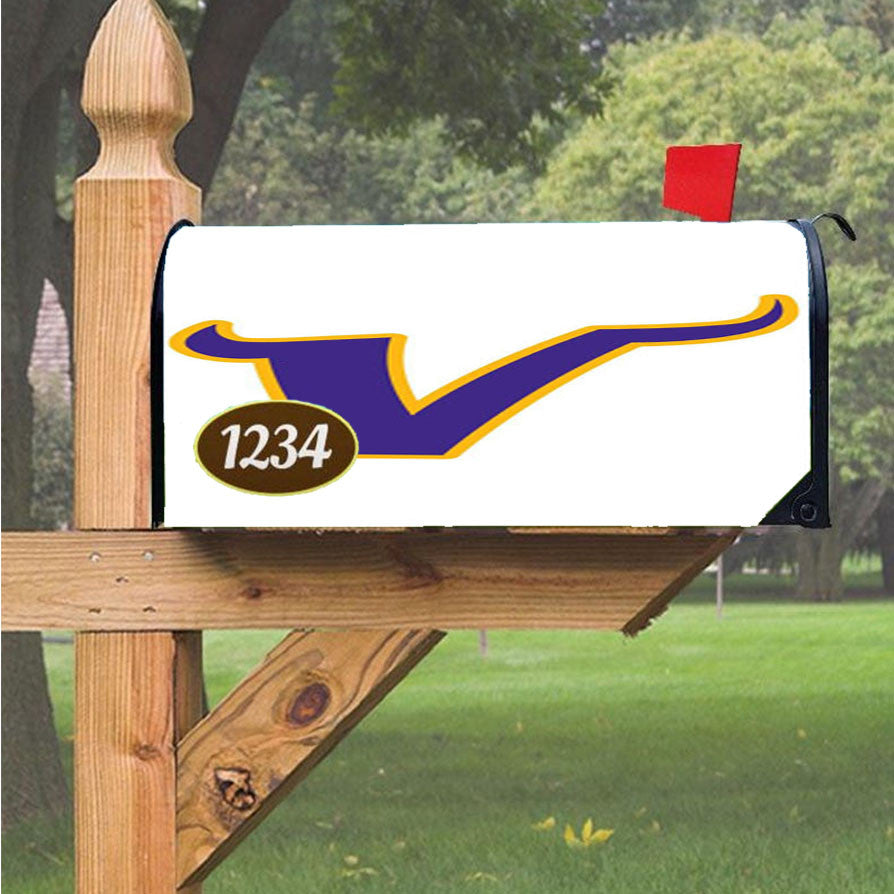 Minnesota Vikings V Magnetic Mailbox Cover 18" X 21" Outdoor Decor