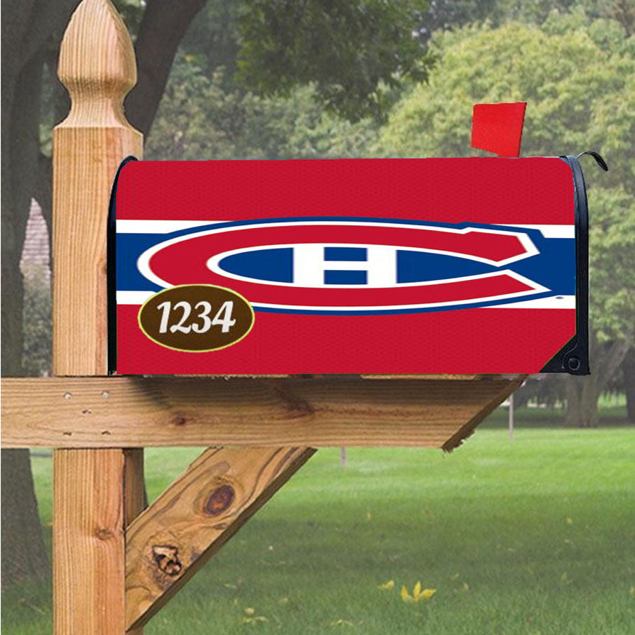 Montreal Canadiens Flag Magnetic Mailbox Cover 18" X 21" Outdoor Decor