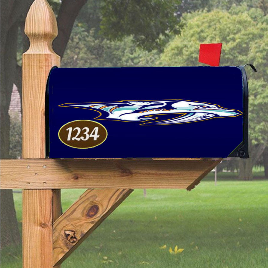 Nashville Predators Blue Magnetic Mailbox Cover 18" X 21" Outdoor Decor