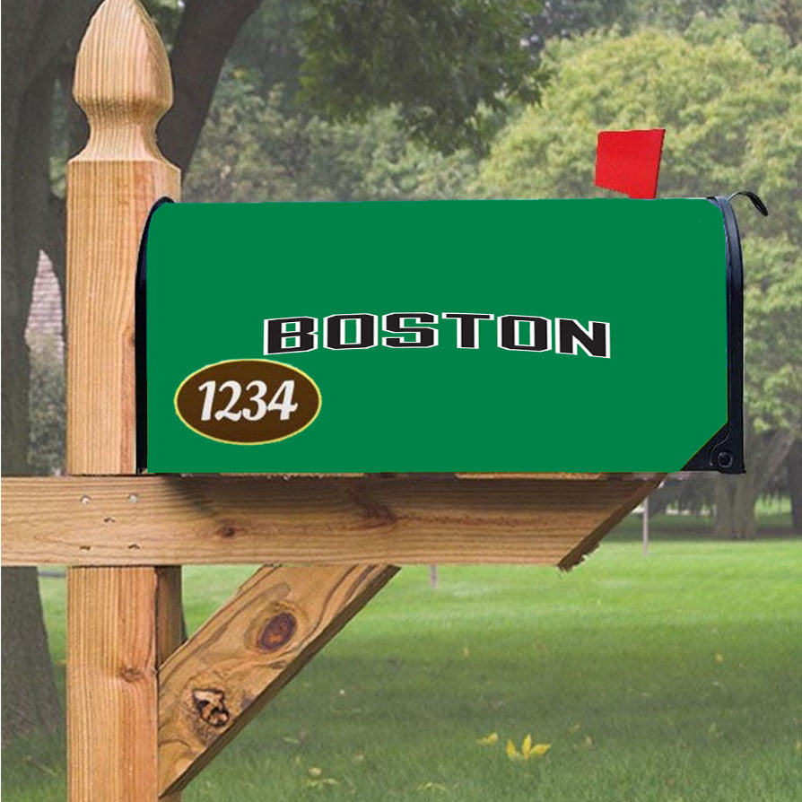 Nba - Boston Celtics Wallpaper Magnetic Mailbox Cover 18" X 21" Outdoor Decor