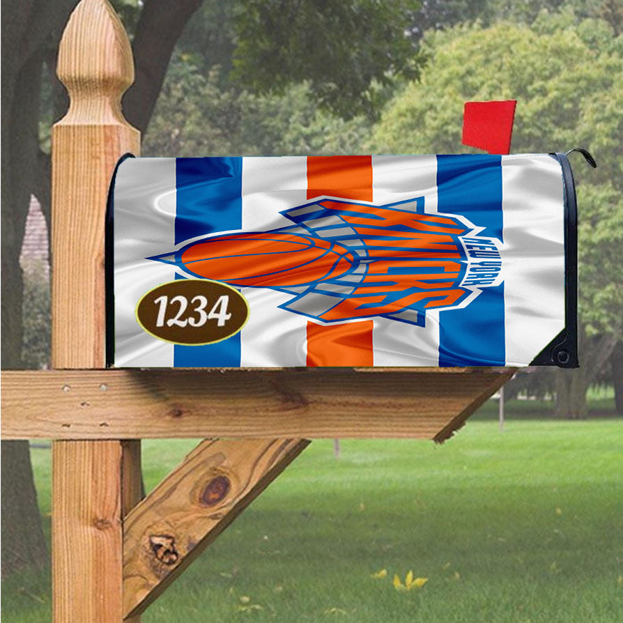 New York Knicks Logo Nba Magnetic Mailbox Cover 18" X 21" Outdoor Decor