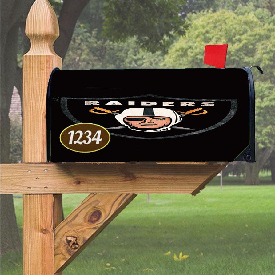 Oakland Raiders 2 Magnetic Mailbox Cover 18" X 21" Outdoor Decor