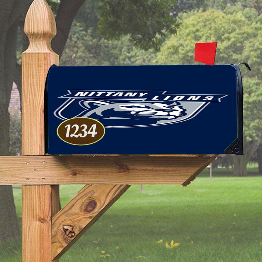 Penn State Nittany Lions Blue Magnetic Mailbox Cover 18" X 21" Outdoor Decor