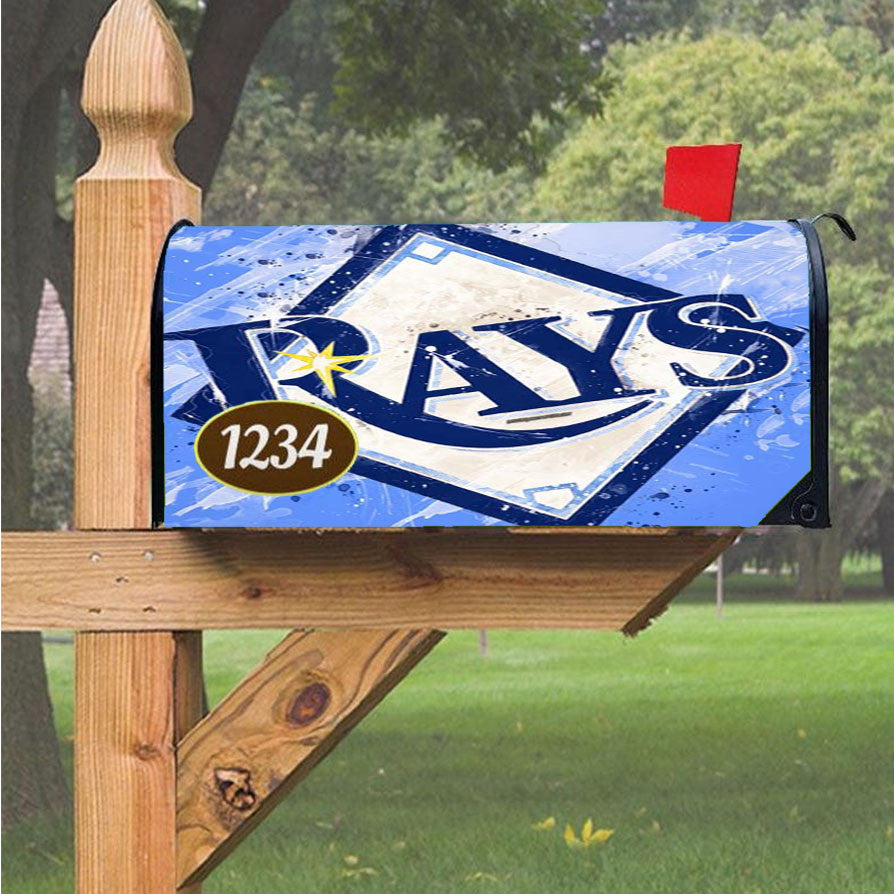Tampa Bay Rays Wp Magnetic Mailbox Cover 18" X 21" Outdoor Decor