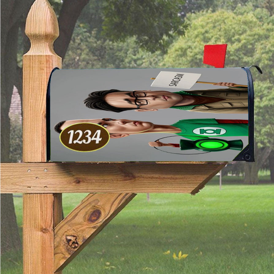 The Big Bang Theory Lamp Sarcasm Magnetic Mailbox Cover 18" X 21" Outdoor Decor