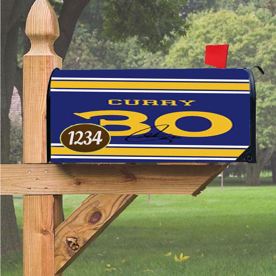Warriors Stephen Curry Jersey Magnetic Mailbox Cover 18" X 21" Outdoor Decor