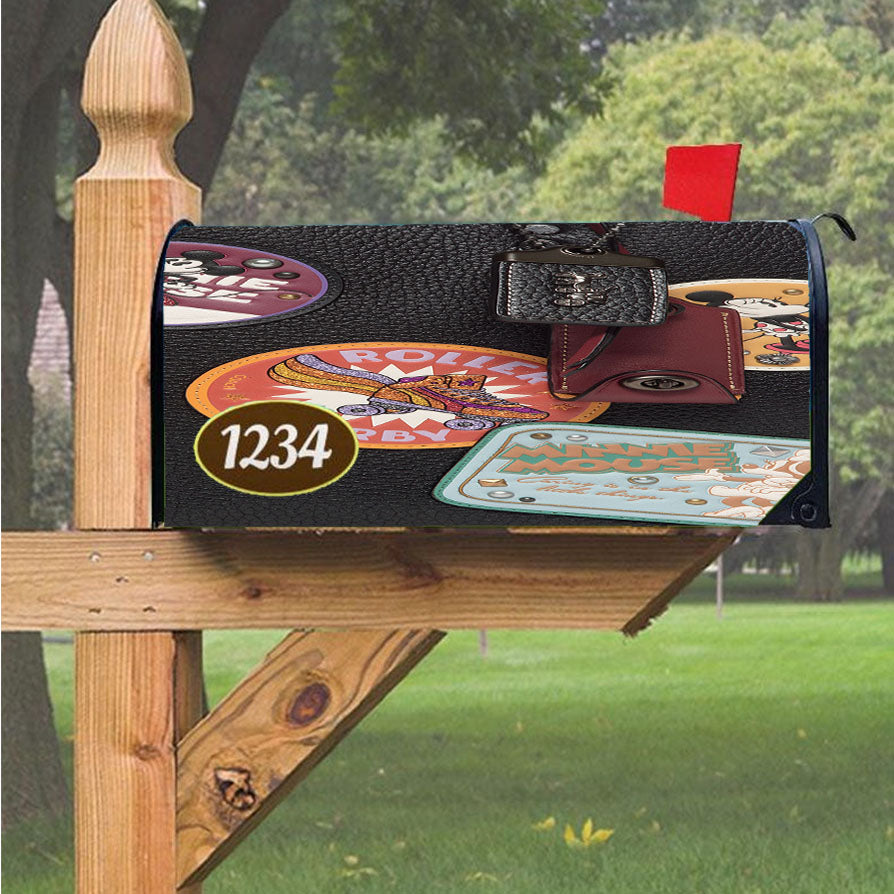 Coach Disney Patch Black Magnetic Mailbox Cover 18" x 21" Outdoor Decor