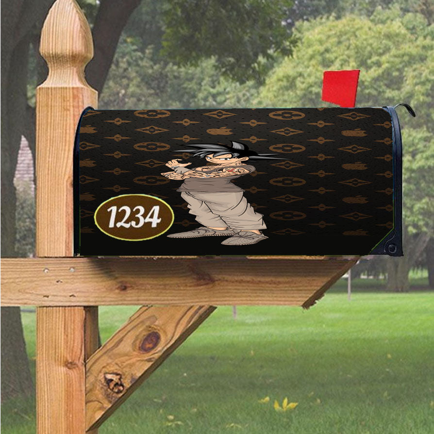 Dragon Ball Son Goku Louis Vuitton Magnetic Mailbox Cover 18" x 21" Outdoor Decor