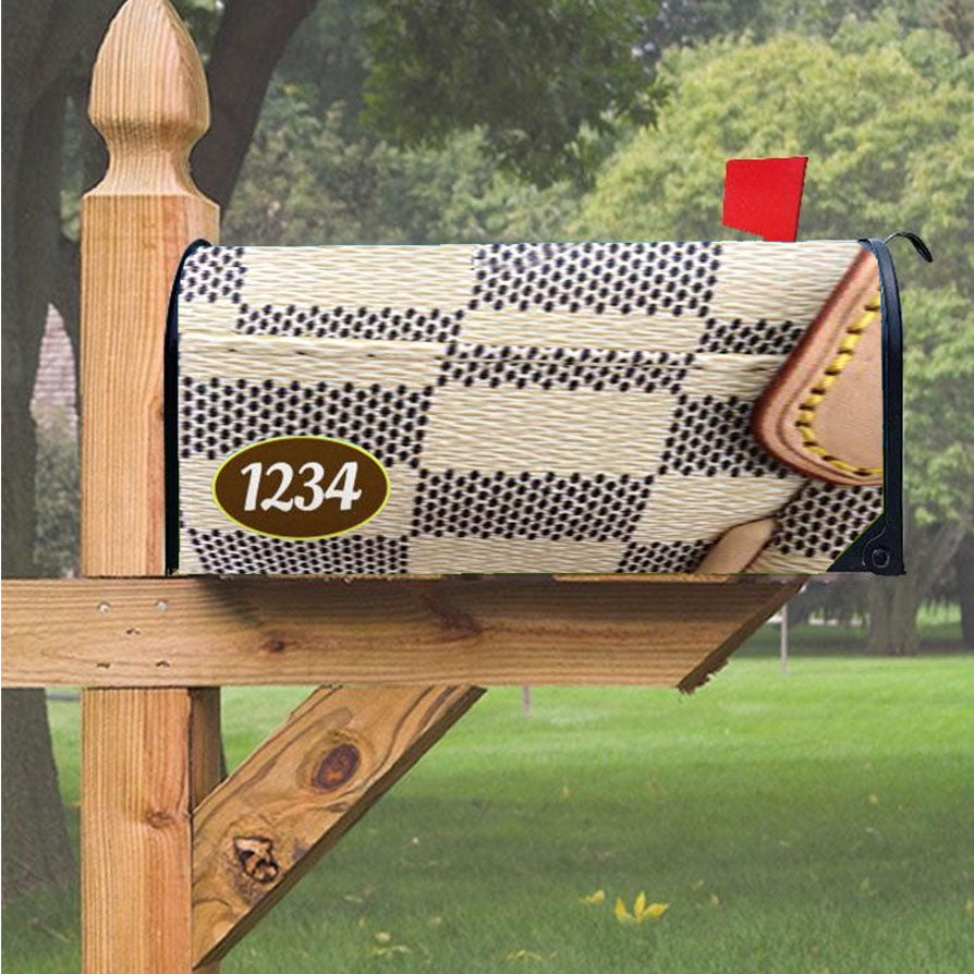 Louis Vuitton Checkered Magnetic Mailbox Cover 18" x 21" Outdoor Decor