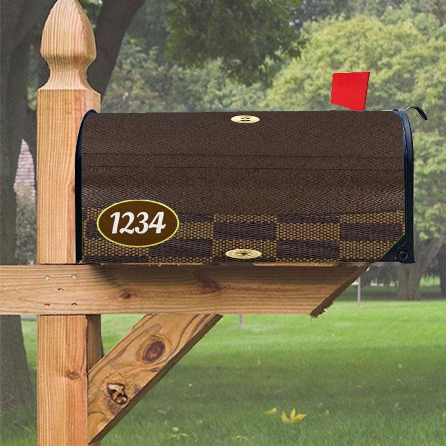 Louis Vuitton Damier Magnetic Mailbox Cover 18" x 21" Outdoor Decor