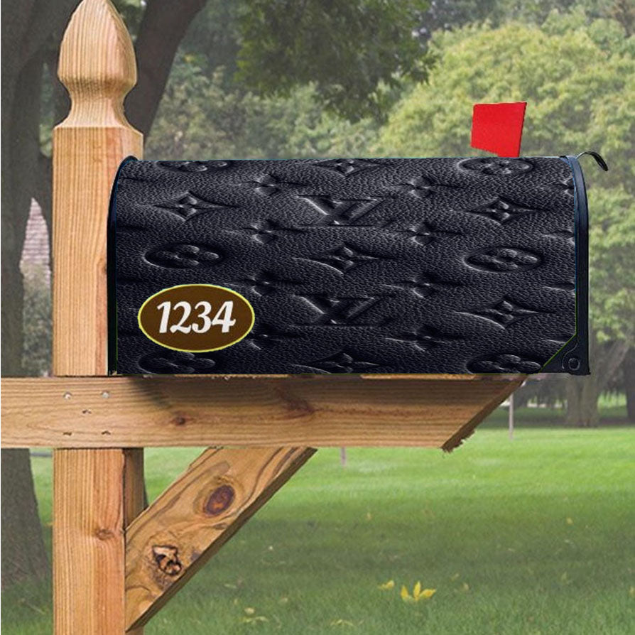 Louis Vuitton Fashion Logo Gray Magnetic Mailbox Cover 18" x 21" Outdoor Decor