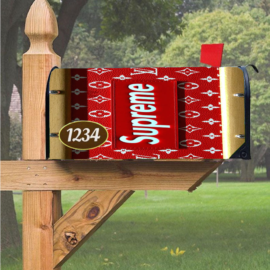 Supreme Cake Louis Vuitton Magnetic Mailbox Cover 18" x 21" Outdoor Decor