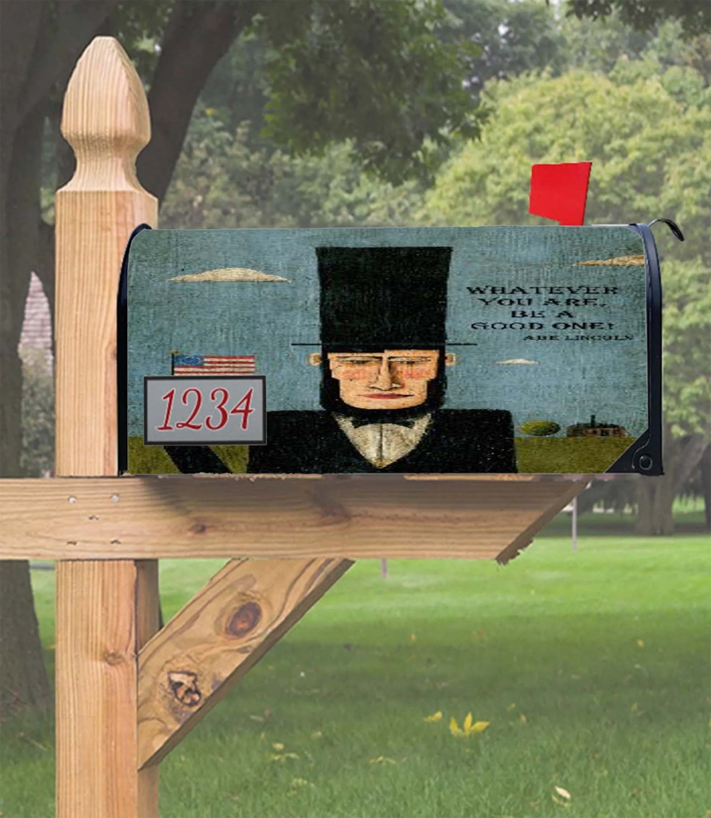 Abe Lincoln Mailbox Cover