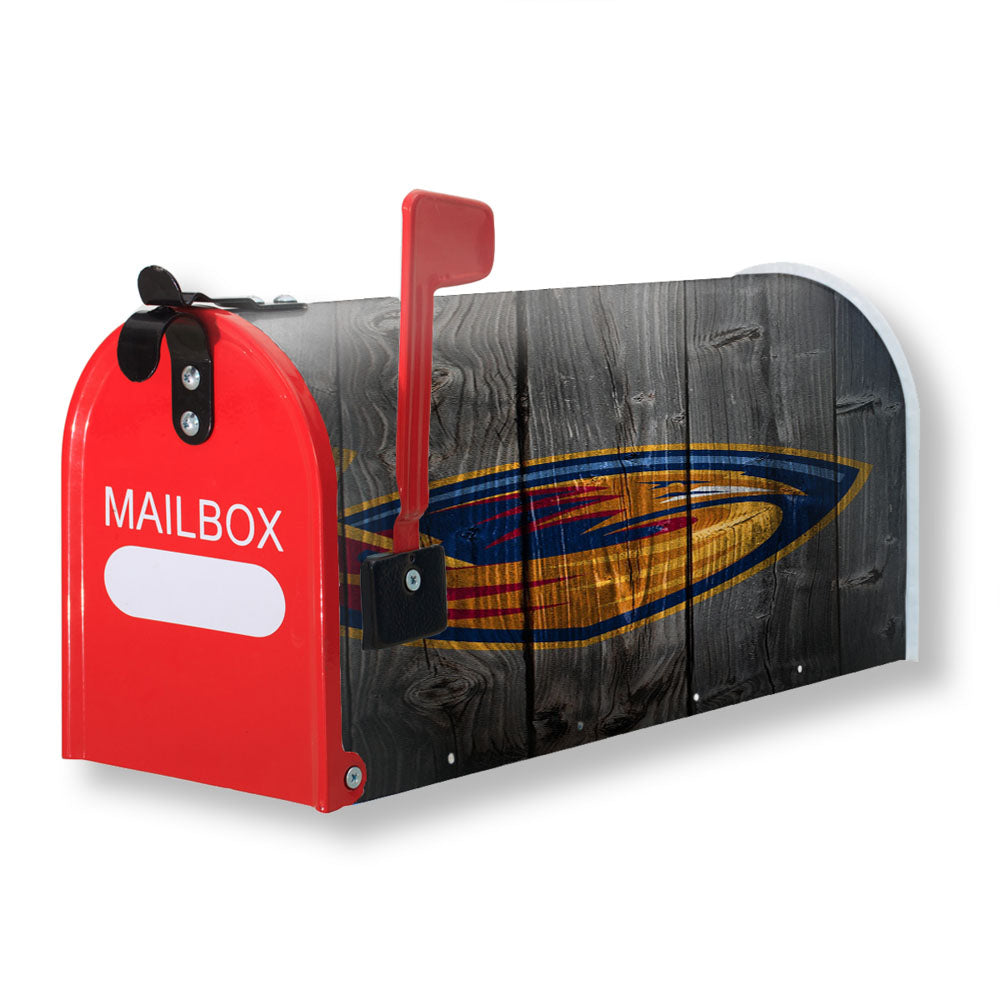 Atlanta Thrashers Nhl Wood Logo Wallpaper Magnetic Mailbox Cover - 18.0" x 21.0"