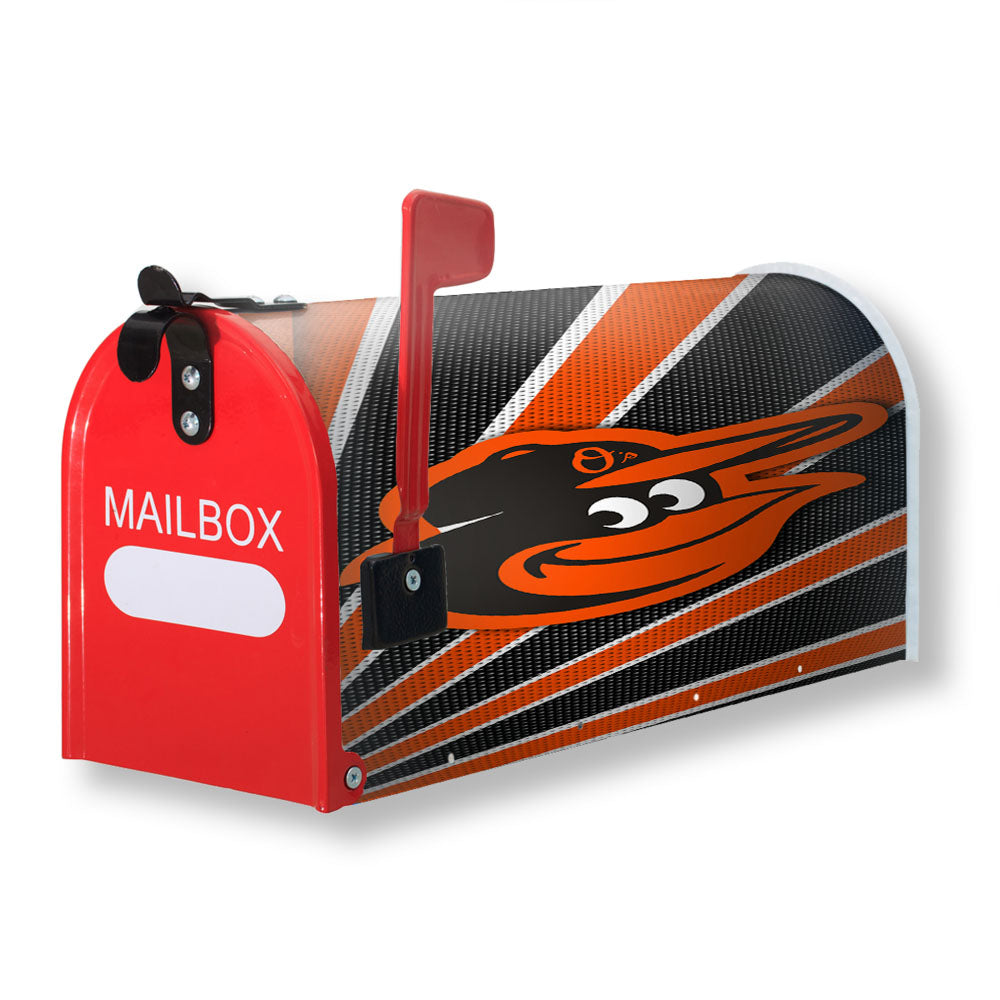 Baltimore Orioles Stripe Wallpaper Magnetic Mailbox Cover - 18.0" x 21.0"