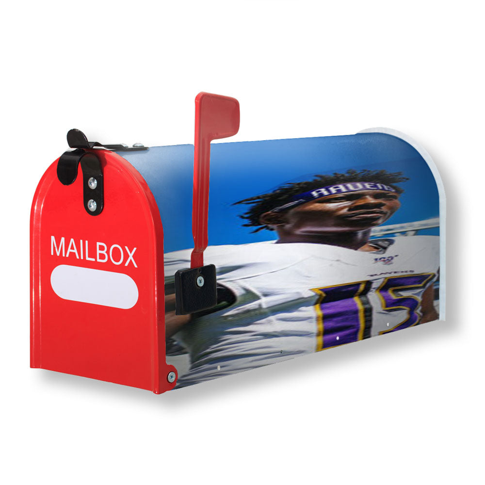 Baltimore Ravens Hollywood Brown Magnetic Mailbox Cover - 18.0" x 21.0"