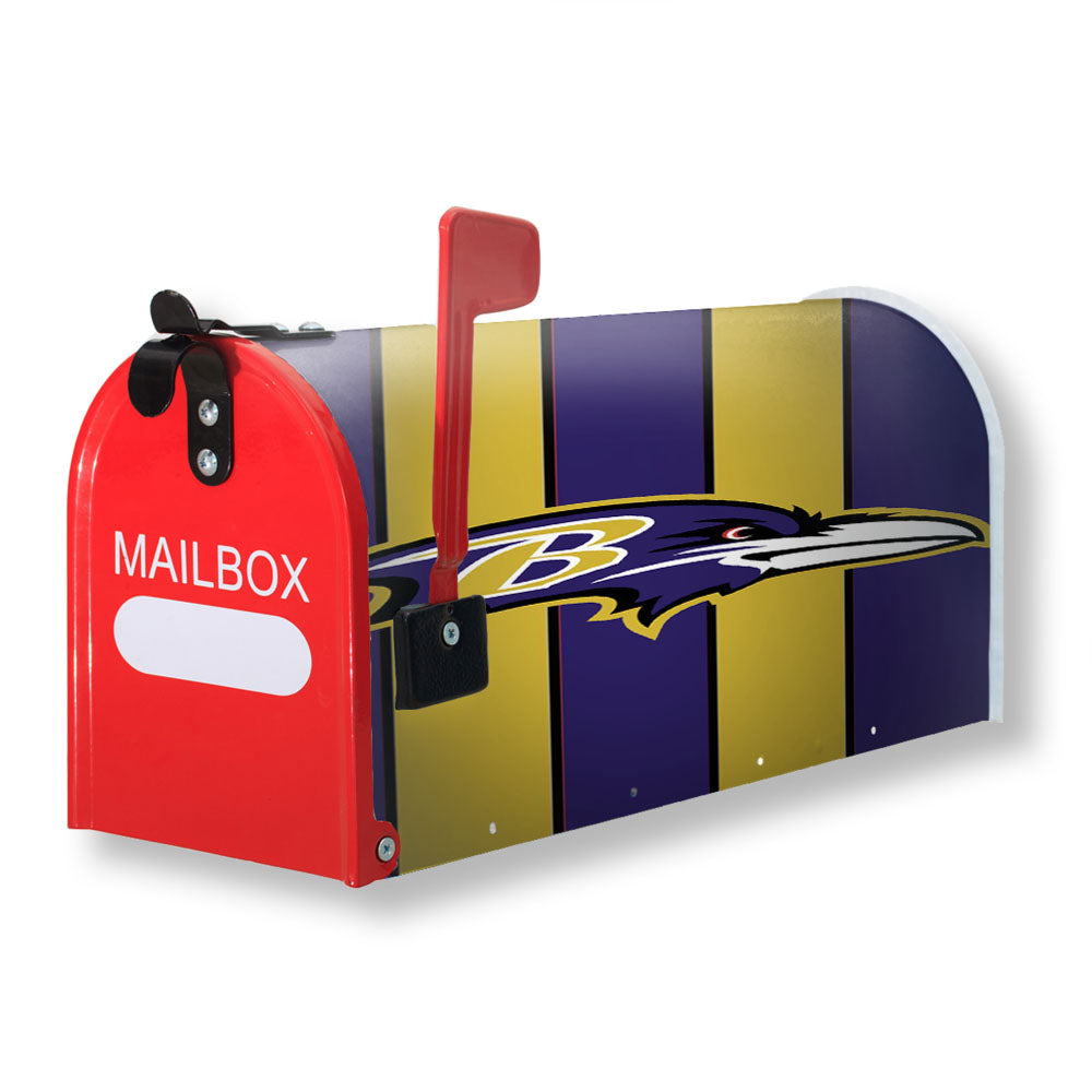 Baltimore Ravens Stripe Football Logo Magnetic Mailbox Cover - 18.0" x 21.0"
