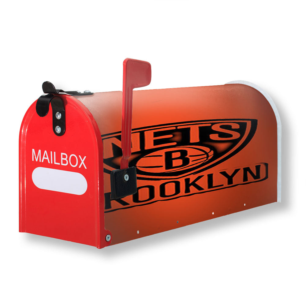 Black Brooklyn Orange Magnetic Mailbox Cover - 18.0" x 21.0"