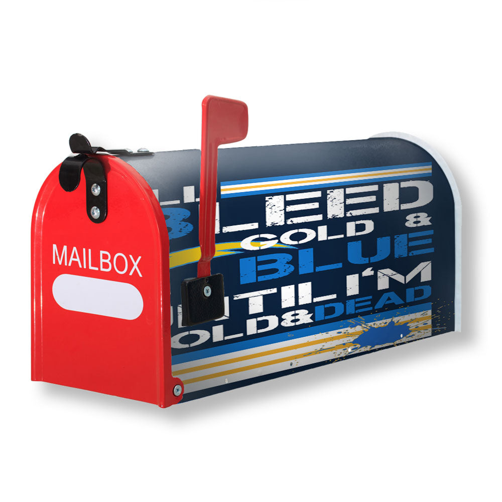 Bleed Gold And Blue San Diego Chargers Magnetic Mailbox Cover - 18.0" x 21.0"