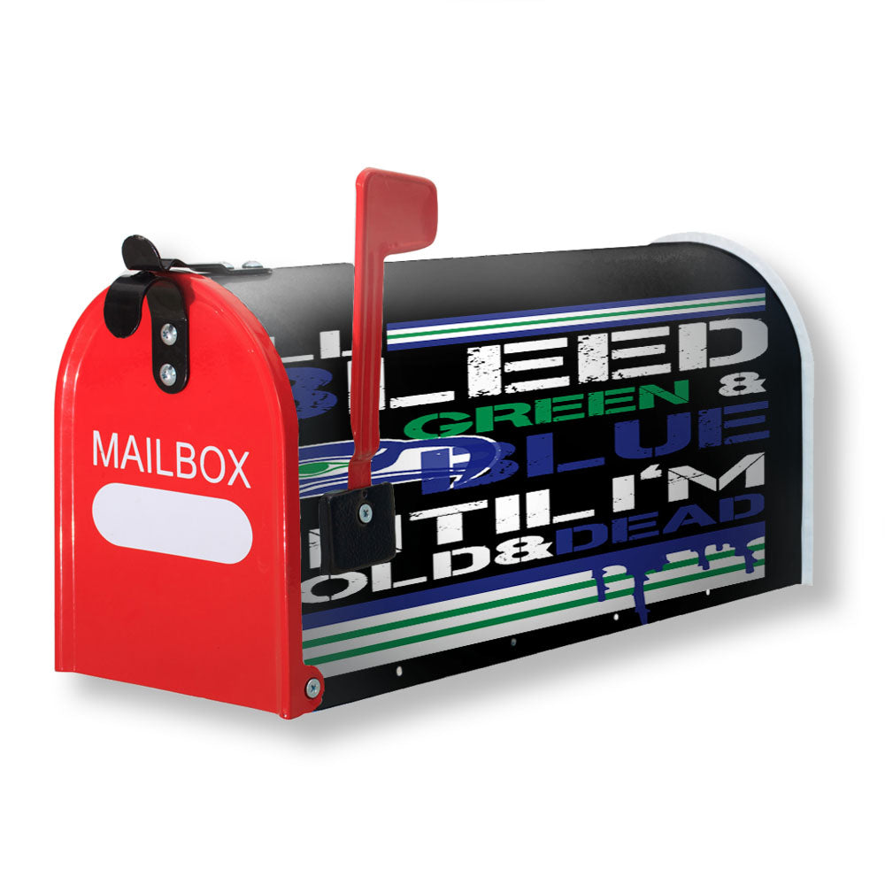 Bleed Green And Blue Seattle Seahawks Magnetic Mailbox Cover - 18.0" x 21.0"