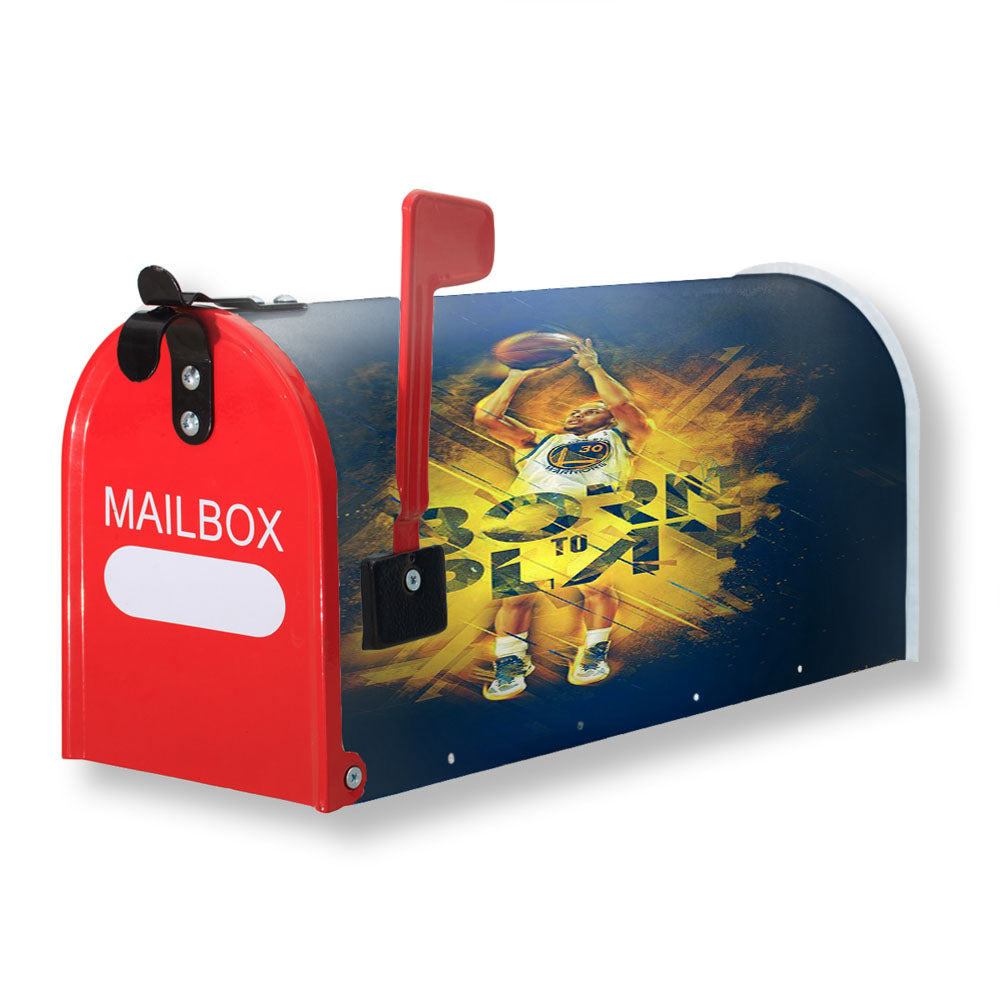 Born To Plan Basket Ball Magnetic Mailbox Cover - 18.0" x 21.0"