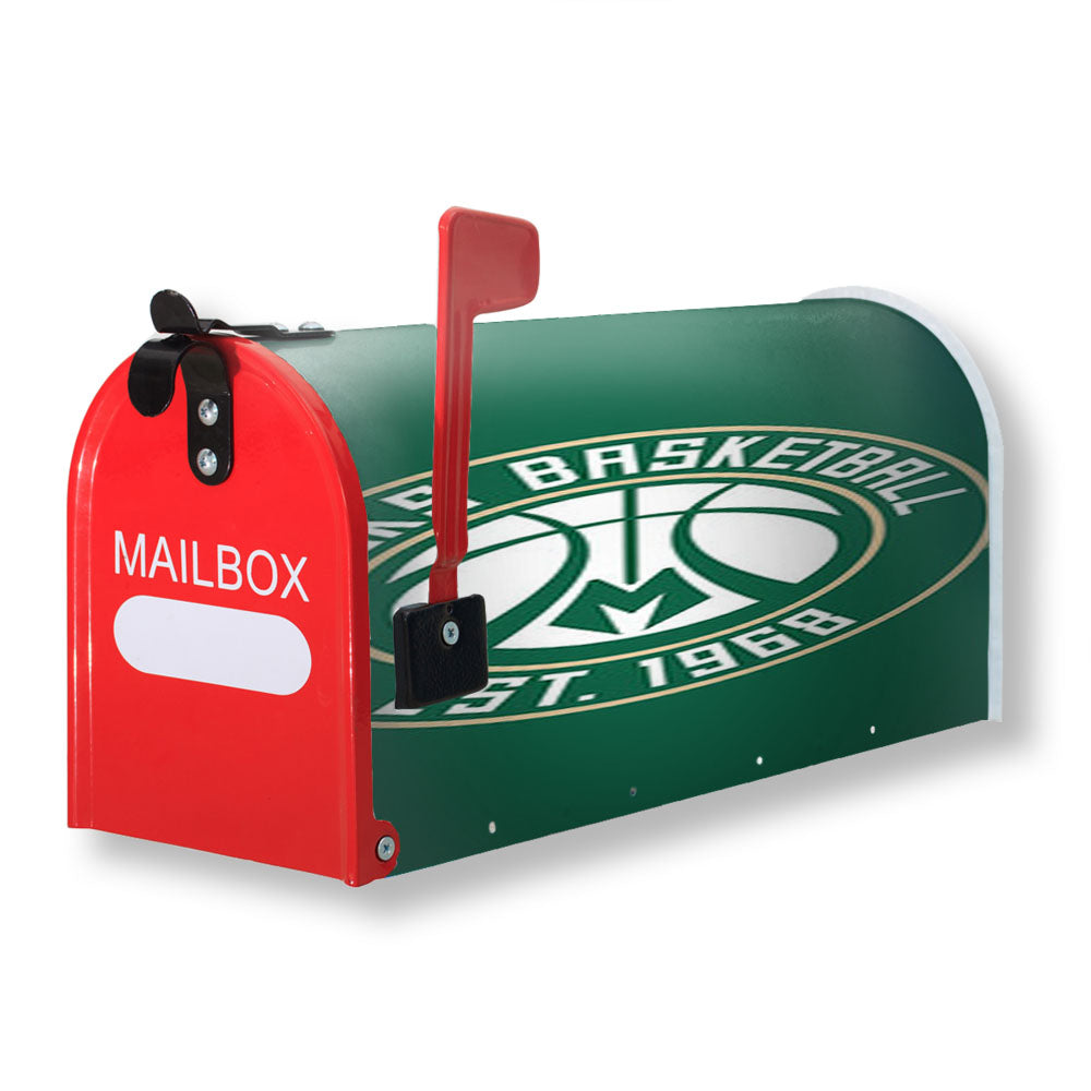 Bucks Basketball Logo Green Magnetic Mailbox Cover - 18.0" x 21.0"