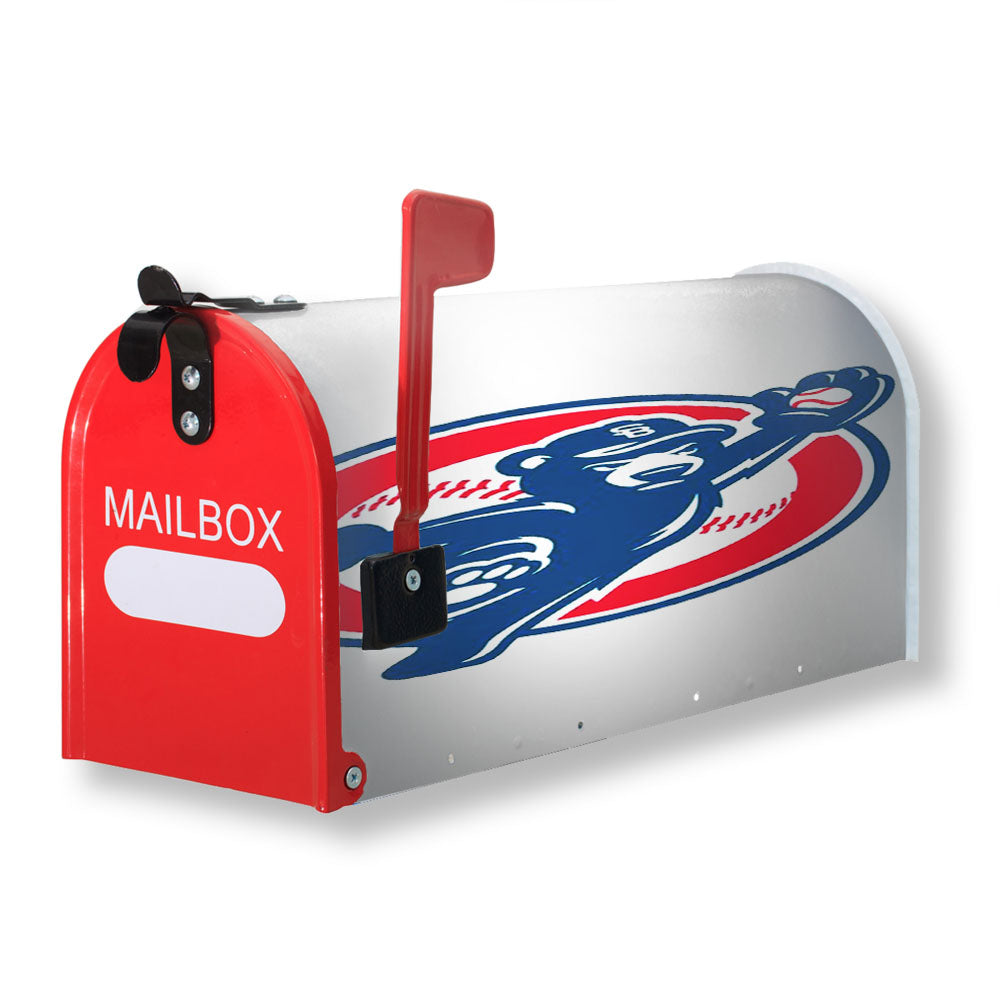 Chicago Cubs Logo Bear Jump Magnetic Mailbox Cover - 18.0" x 21.0"