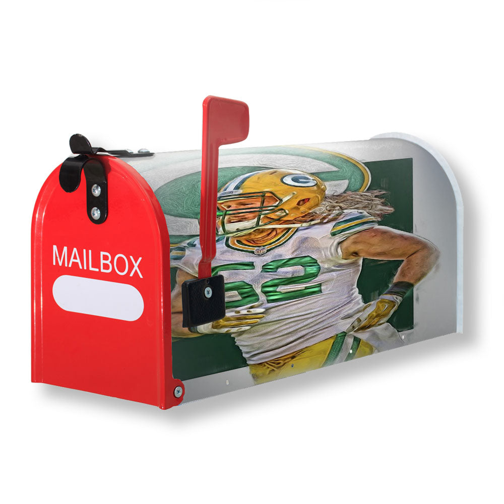 Clay Matthews Green Bay Packers Oil Art Magnetic Mailbox Cover - 18.0" x 21.0"