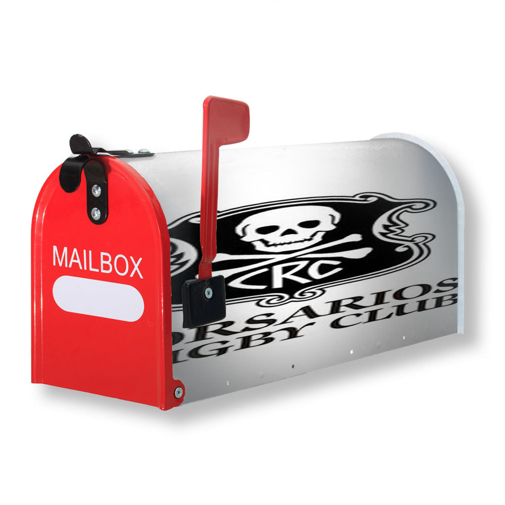 Corsarios Rugby Club Logo White Magnetic Mailbox Cover - 18.0" x 21.0"