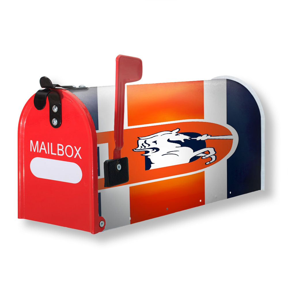 Denver Broncos Flag Houses Magnetic Mailbox Cover - 18.0" x 21.0"